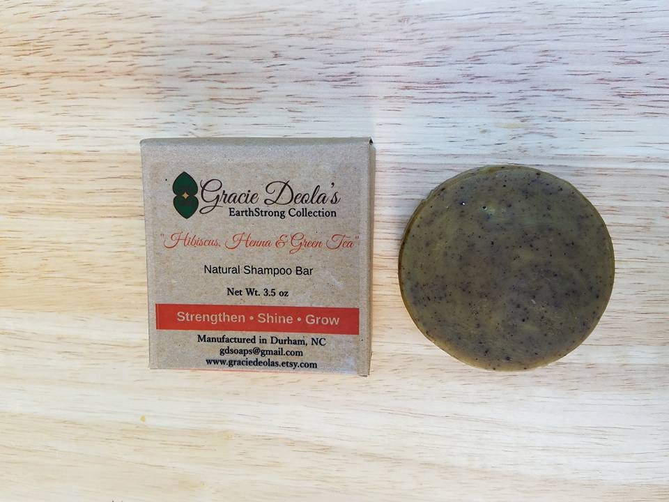 Hibiscus, Henna & Green Tea Natural Solid Shampoo Bar