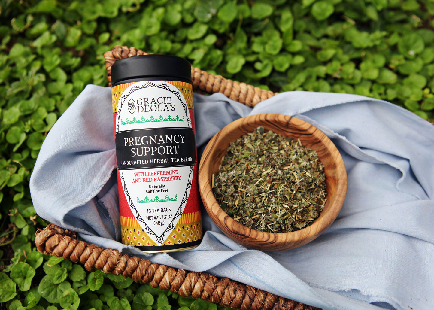 Pregnancy Support Herbal Tea w/ Peppermint & Red Raspberry Leaf